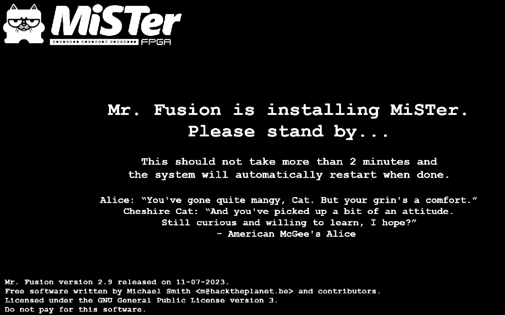 mr-fusion boot screen